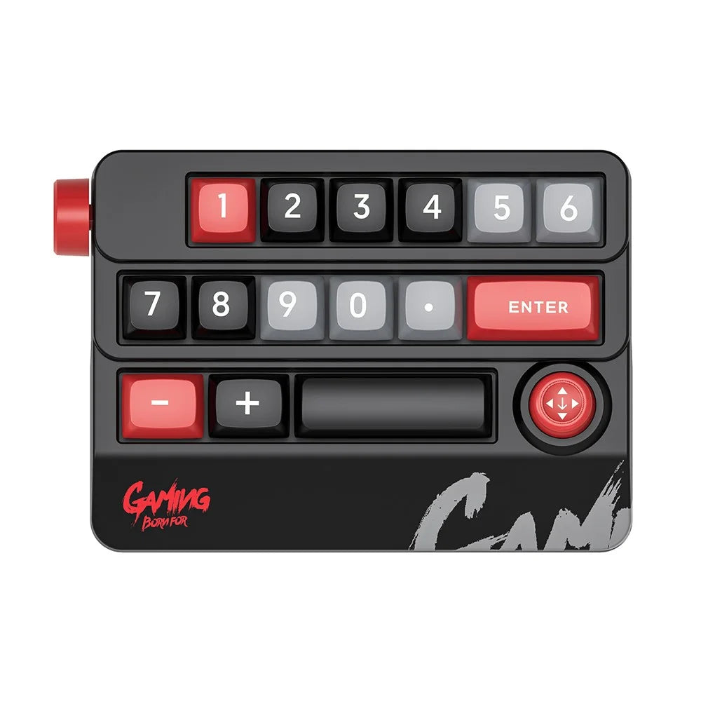 MKESPN K809 Mechanical Gaming Keyboard Macro Keys RGB Backlit Hot-Swappable Keypad with Type-C Detachable Cable - Black - 2