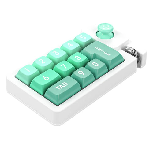 MKESPN K810 12 Keys Wired Mechanical Keyboard Macro Programmable Compact Computer Numpad - Green - 1