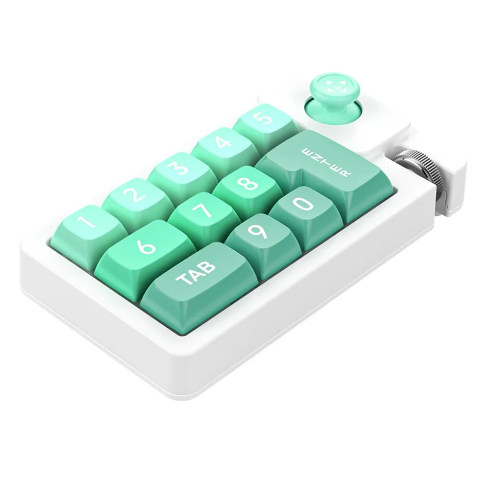 MKESPN K810 12 Keys Wired Mechanical Keyboard Macro Programmable Compact Computer Numpad - Green - 1