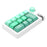 MKESPN K810 12 Keys Wired Mechanical Keyboard Macro Programmable Compact Computer Numpad - Green - 1
