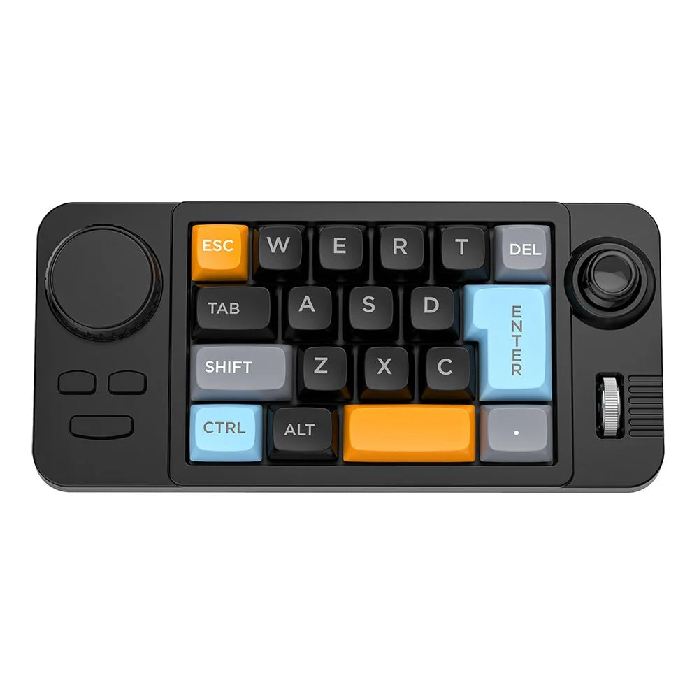 MKESPN K811 Gaming 22 Keys Keypad RGB Backlit Mechanical Macro Programmable Keyboard with Dial Joystick - Black - 1