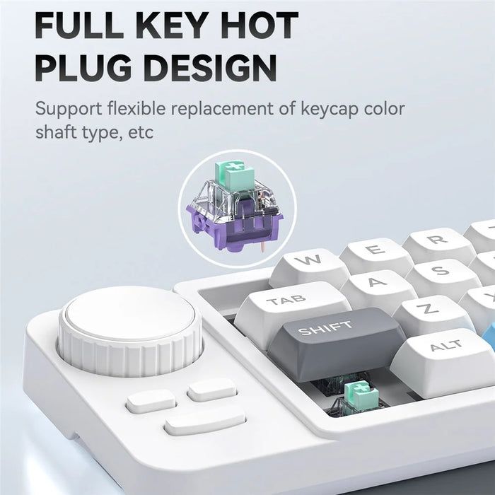MKESPN K811 Gaming 22 Keys Keypad RGB Backlit Mechanical Macro Programmable Keyboard with Dial Joystick - Black - 6