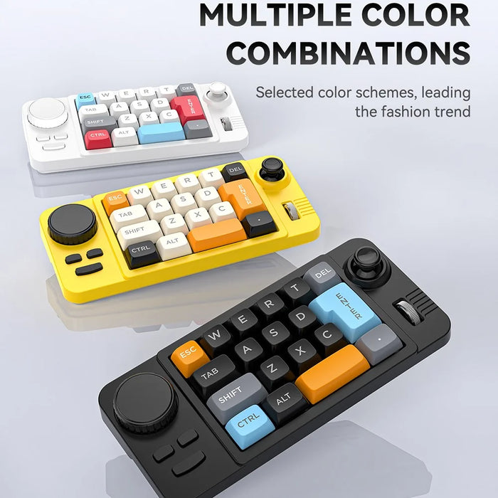 MKESPN K811 Gaming 22 Keys Keypad RGB Backlit Mechanical Macro Programmable Keyboard with Dial Joystick - Black - 7