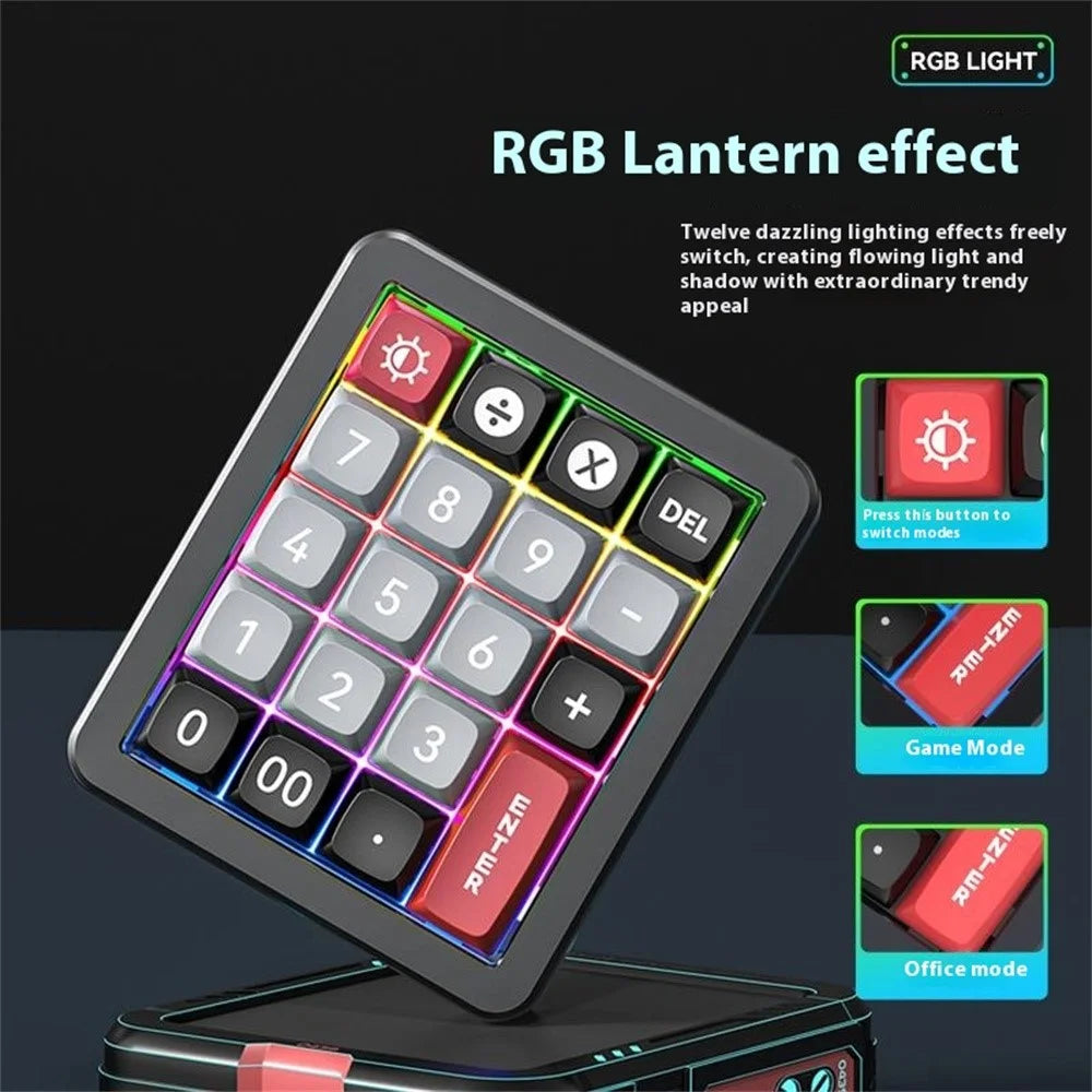 MKESPN K812 Gaming Mechanical Keyboard RGB Backlit Hot-Swappable Macro Programmable Keypad - Black - 4