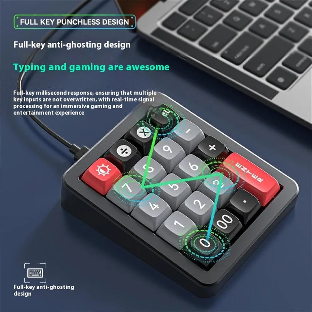 MKESPN K812 Gaming Mechanical Keyboard RGB Backlit Hot-Swappable Macro Programmable Keypad - Black - 5