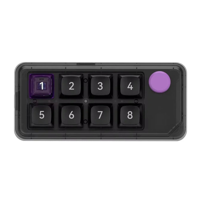 MKESPN K815A Programmable Gaming 8 Keys Hot-Swappable Keyboard RGB Light Mini Mechanical Numeric Keyboard - Purple / Black - 1