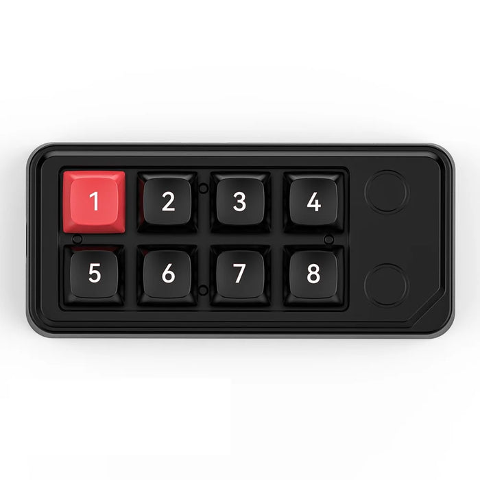 MKESPN K815B 8-Key RGB Mechanical Numeric Keyboard Hot-Swappable Compact Gaming Keypad - Red / Black - 1