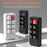 MKESPN K815B 8-Key RGB Mechanical Numeric Keyboard Hot-Swappable Compact Gaming Keypad - Red / Black - 6