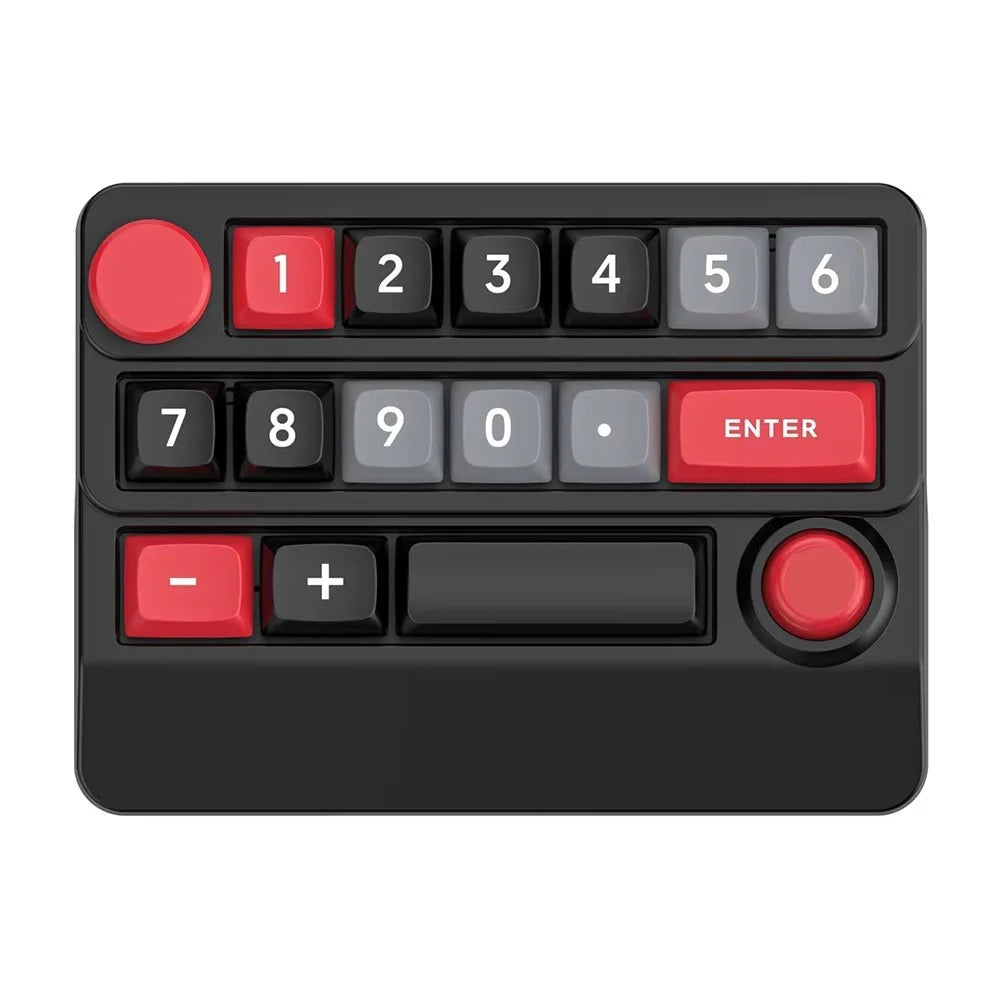 MKESPN W909 15 Keys Mechanical Gaming Keyboard Wireless / Bluetooth-Compatible / Wired RGB Backlit Keypad - Black - 1