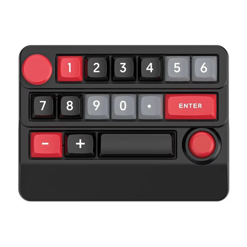 MKESPN W909 15 Keys Mechanical Gaming Keyboard Wireless / Bluetooth-Compatible / Wired RGB Backlit Keypad - Black - 1
