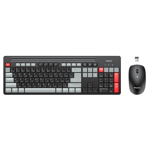 YESIDO KB43 2.4G Wireless Silent Commercial Office Keyboard Mouse Set for Desktop PC Laptop - Arabic - 1