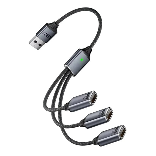 3 in 1 USB Hub Splitter 3 Port USB Expansion Cable High Speed Data Transfer Charging Splitter - 1