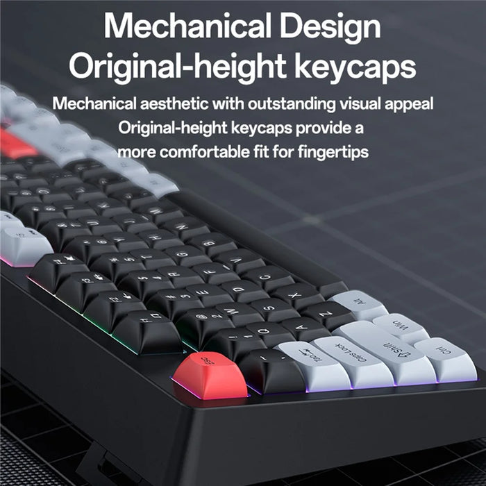 YESIDO KB44 104 Keys Wired Keyboard with RGB Backlight Low Noise Mechanical Keyboard, English Version - 3