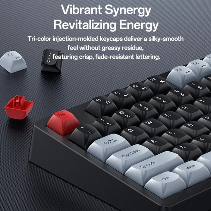 YESIDO KB44 104 Keys Wired Keyboard with RGB Backlight Low Noise Mechanical Keyboard, English + Arabic Version - 5
