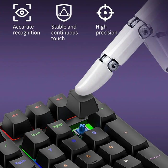 A36 RGB Backlit Mini Mechanical Keyboard with Numpad 34 Keys Type-C Wired Keyboard - Black - 2