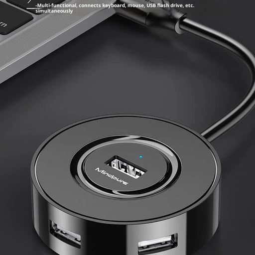 MINDPURE US034 0.3m Cabled USB Hub 4 Port Docking Station USB 2.0 Splitter Adapter for Laptop  /  Notebook  /  Tablet - Type-C - 2
