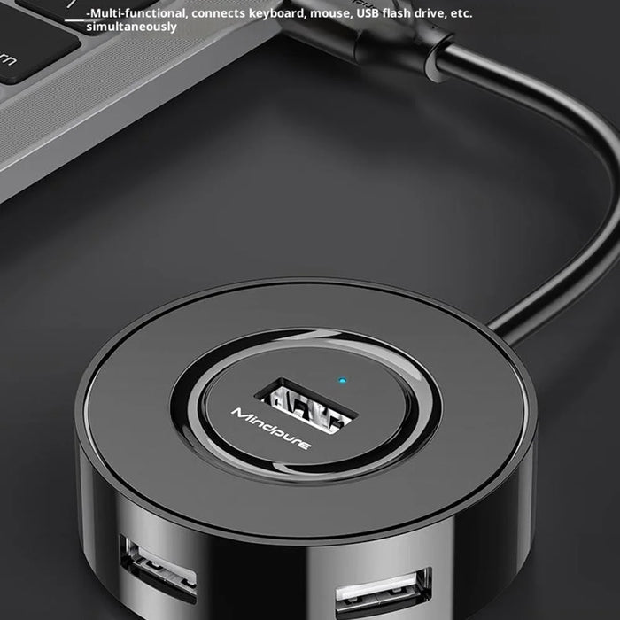 MINDPURE US034 0.3m Cabled USB Hub 4 Port Docking Station USB 2.0 Splitter Adapter for Laptop  /  Notebook  /  Tablet - Type-C - 2
