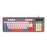 T-WOLF T13 Wired Gaming Keyboard Mechanical Feel 98-Keys Keyboard with RGB Backlit for Windows / Mac - T13 Light Gray - 1