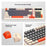T-WOLF T13 Wired Gaming Keyboard Mechanical Feel 98-Keys Keyboard with RGB Backlit for Windows / Mac - T13 Light Gray - 5
