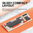 T-WOLF T13 Wired Gaming Keyboard Mechanical Feel 98-Keys Keyboard with RGB Backlit for Windows / Mac - T13 Light Gray - 7