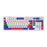 T-WOLF T78 Mechanical Keyboard 99 Keys Triple Mode Gaming Keyboard with RGB Backlit for PC / Mac / iPad  - T78 White-Blue-Red - 1
