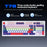T-WOLF T78 Mechanical Keyboard 99 Keys Triple Mode Gaming Keyboard with RGB Backlit for PC / Mac / iPad  - T78 White-Blue-Red - 2