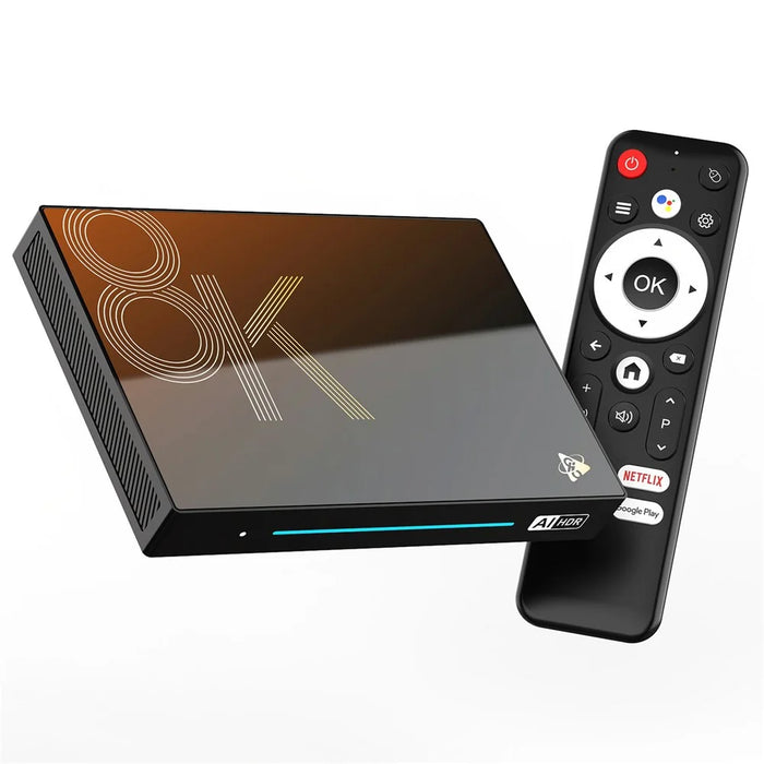 H96 MAX M9S Android 14.0 TV Box 4GB RAM + 32GB ROM 8K Ultra HD Streaming Device 1000M LAN WiFi 6 BT5.4 - US Plug - 1