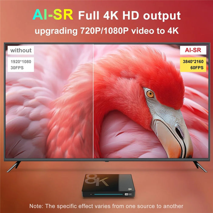H96 MAX M9S Android 14.0 TV Box 4GB RAM + 32GB ROM 8K Ultra HD Streaming Device 1000M LAN WiFi 6 BT5.4 - US Plug - 6