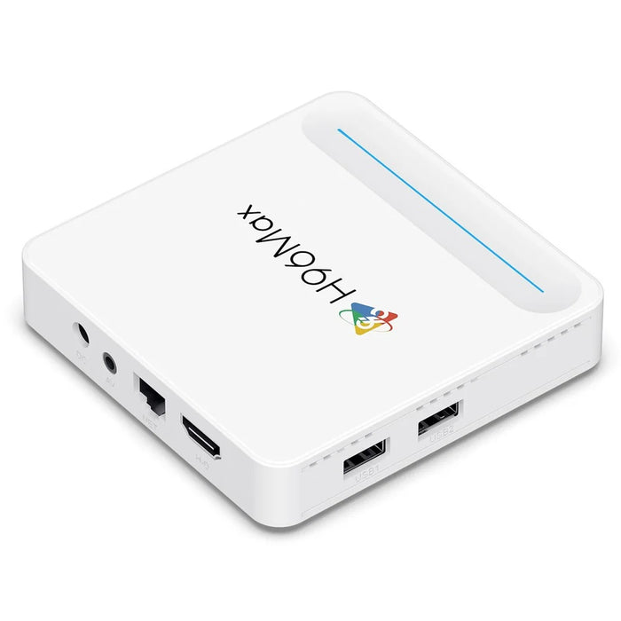H96 Max H618 Plus 4+32GB Android TV Box WiFi 6 Bluetooth-Compatible 8K Ultra HD Smart TV Box - White  /  US Plug - 3