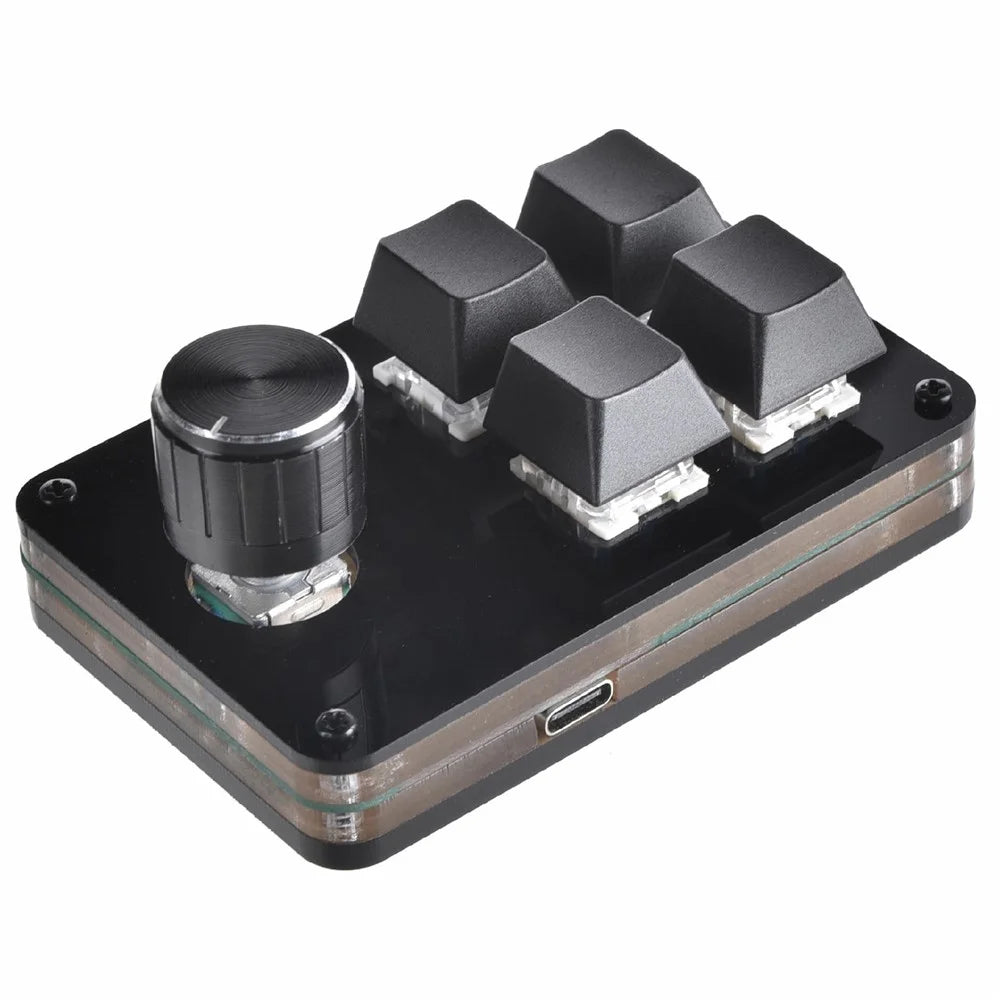 Custom Mini Keyboard Ergonomic Mini Keyboard with 4 Keys and 1 Knob - 1