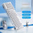 Z99 Transparent Mechanical Keyboard RGB Lighting Triple Modes Wireless Keyboard with Silent Button - Transparent White - 3