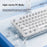 Z99 Transparent Mechanical Keyboard RGB Lighting Triple Modes Wireless Keyboard with Silent Button - Transparent White - 4