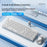 Z99 Transparent Mechanical Keyboard RGB Lighting Triple Modes Wireless Keyboard with Silent Button - Transparent White - 5