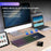 E15 Three Mode Wireless Keyboard 110 Keys RGB Backlight Mute Keyboard for Office Home Use - Black - 3