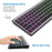E15 Three Mode Wireless Keyboard 110 Keys RGB Backlight Mute Keyboard for Office Home Use - Black - 5