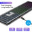 E15 Three Mode Wireless Keyboard 110 Keys RGB Backlight Mute Keyboard for Office Home Use - Black - 6