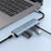 DEVIA Leopard Series 5 in 1 Hub Type-C to USB x 2 + Type-C + PD 100W + RJ45 Multi-Port Expansion Dock - Dark Grey - 5