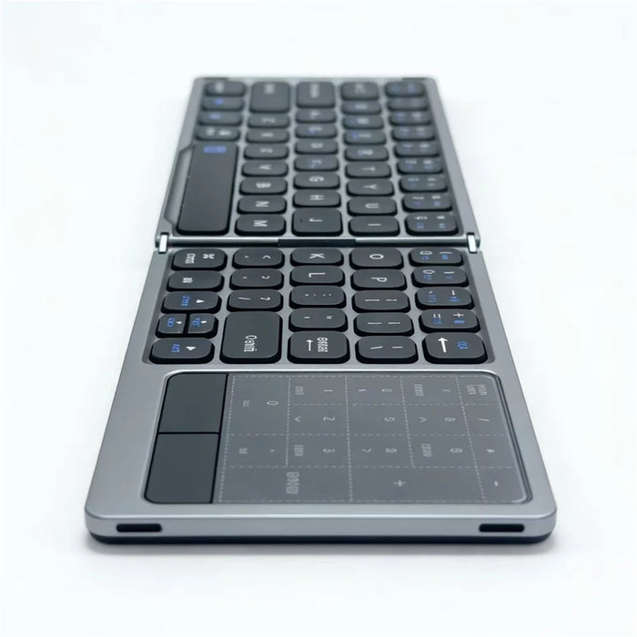 FK328T Foldable Wireless Bluetooth-compatible Keyboard 2 in 1 Numeric Keypad Touchpad for iOS Android Windows Mac - Grey - 3