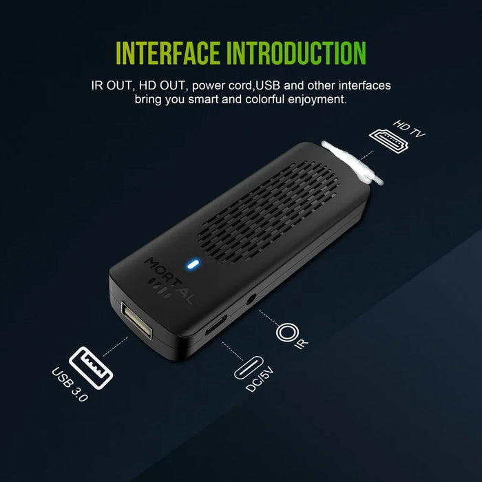 R3+ Android 13.0 TV Box 8K Ultra HD WiFi 6 Dual Band Streaming Media Player with Remote (Chipset: RK3518), 2+8GB - Black - 3