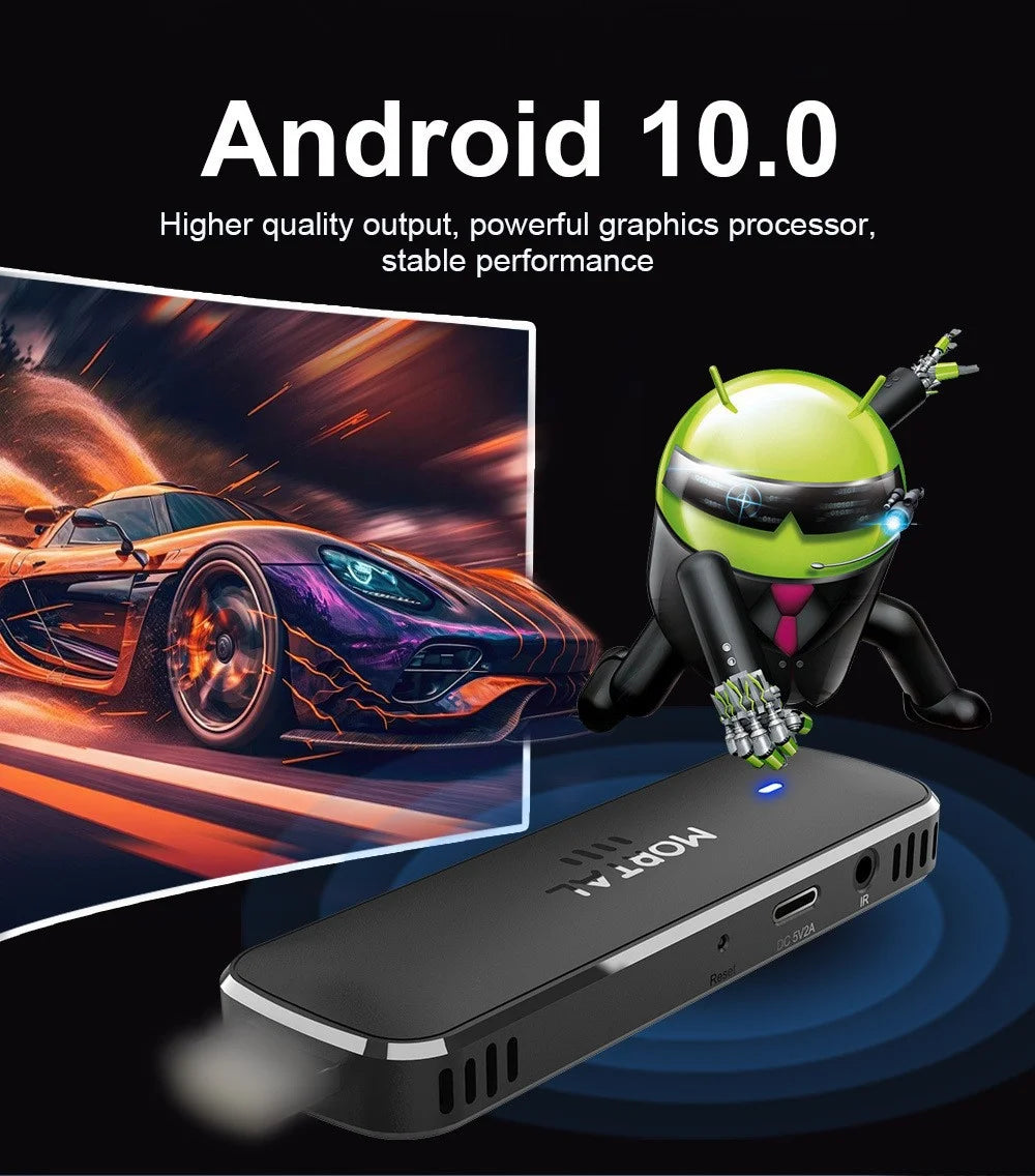 Q8 2+8GB Android 14.0 Smart TV Stick Allwinner H313 Quad Core 4K Ultra HD WiFi 6 Bluetooth-compatible Media Player with Voice Remote - 2GB+8GB - 6