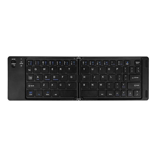 B028 Wireless Keyboard Bluetooth-compatible Foldable Keyboard for iPad Tablet Phone Laptop - Black - 1