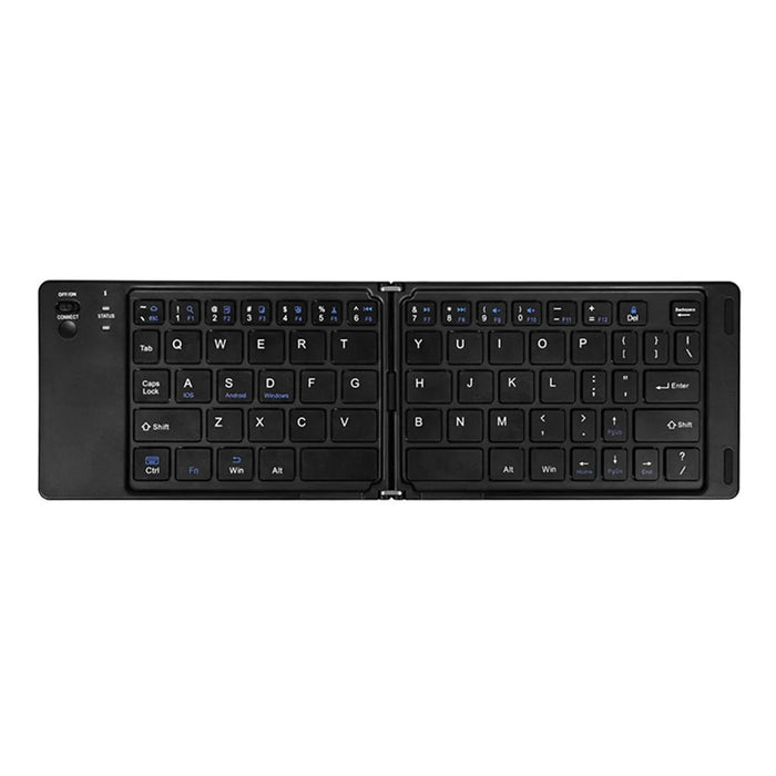 B028 Wireless Keyboard Bluetooth-compatible Foldable Keyboard for iPad Tablet Phone Laptop - Black - 1
