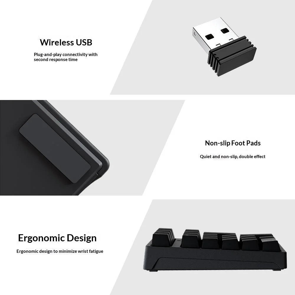 K18 21 Keys RGB Mechanical Numpad Bluetooth-compatible 3-Mode Wireless Keyboard - Black - 7