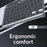 KB338 Bluetooth-compatible Keyboard Wireless Transparent Triple Mode Foldable Keyboard for Computer Tablet - Black - 3