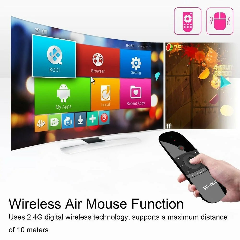 W1 Air Mouse 2.4G Wireless Remote Control Mini Keyboard IR Learning Control Device for Smart TV Android Box PC - 3