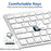 X5 78-Key Bluetooth-compatible Keyboard Ultra Thin Wireless Keyboard for Tablet PC, English Version - White - 2
