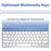 X5 78-Key Bluetooth-compatible Keyboard Ultra Thin Wireless Keyboard for Tablet PC, English Version - White - 3