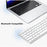 X5 78-Key Bluetooth-compatible Keyboard Ultra Thin Wireless Keyboard for Tablet PC, English Version - White - 5