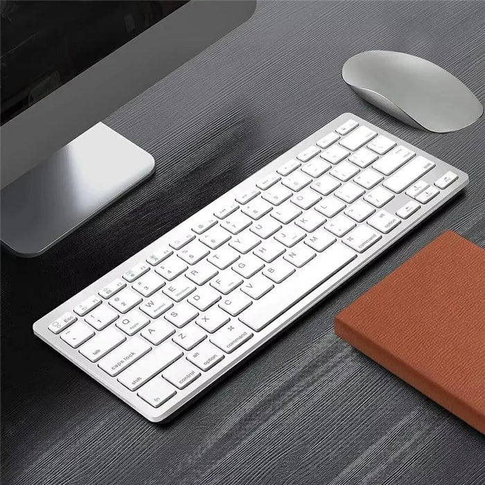 X5 78-Key Bluetooth-compatible Keyboard Ultra Thin Wireless Keyboard for Tablet PC, English Version - White - 6