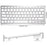 X5 78-Key Bluetooth-compatible Keyboard Ultra Thin Wireless Keyboard for Tablet PC, English Version - White - 7